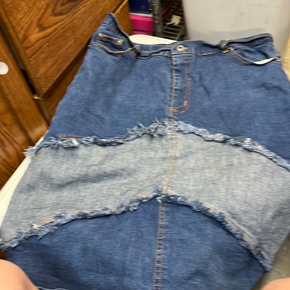 RAG Jean Skirt 16 Western Y2K
